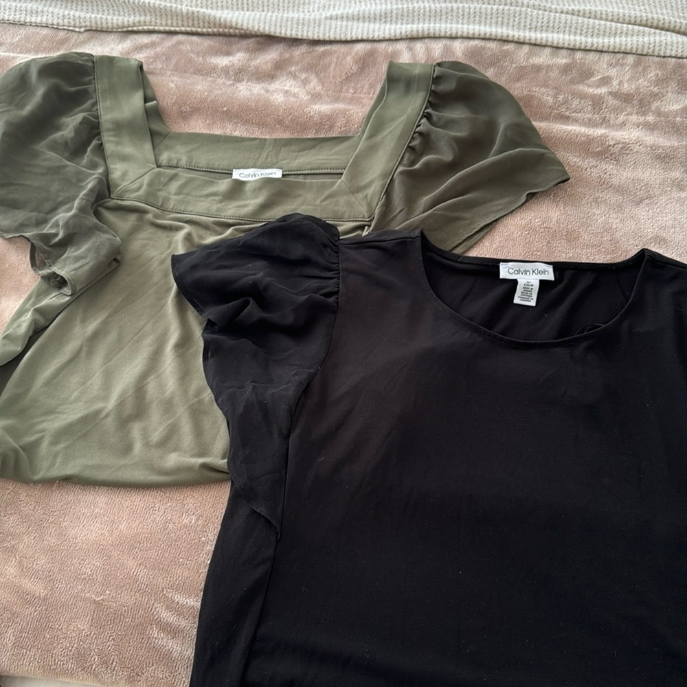 Calvin Klein business casual tops.